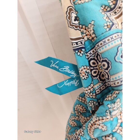 Vera Bradley Quilted Paisley Handbag With Dual Straps & Kiss Lock Closure 12x15 - Picture 11 of 13